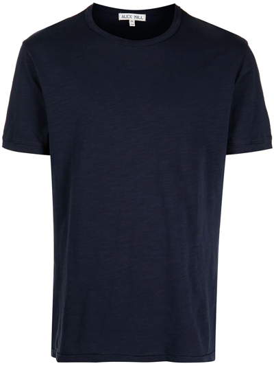Alex Mill Slub Crew-neck T-shirt In Blue