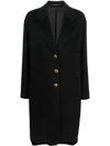 Tagliatore Single-breasted Button-fastening Coat In Black
