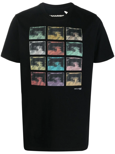 Maharishi Graphic-print Short-sleeve T-shirt In Schwarz