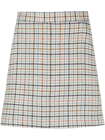 See By Chloé Check-print A-line Mini Skirt In Multicolor