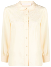 SEE BY CHLOÉ FLORAL-EMBROIDERY LONG SLEEVED SHIRT