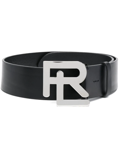 Polo Ralph Lauren Logo-buckle Leather Belt In Black  