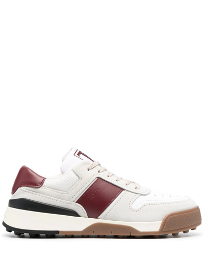 Tod's Colour-block Panelled Sneakers In White