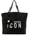 Dsquared2 Logo-print Tote Bag In Schwarz
