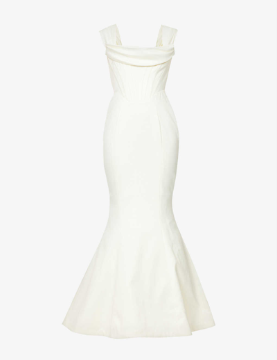 House Of Cb Antoinette Tulle And Satin Wedding Dress In Ivory
