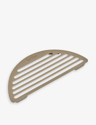 Our Place Logo-engraved Ceramic-coated Aluminium Fry Deck 38.1cm In Steam