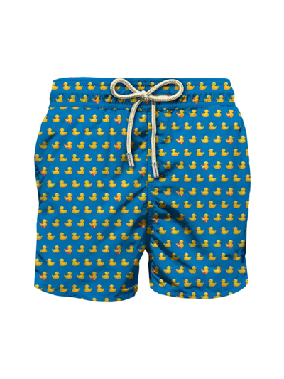 Mc2 Saint Barth Rubber Ducky Print Swim Shorts In Blue