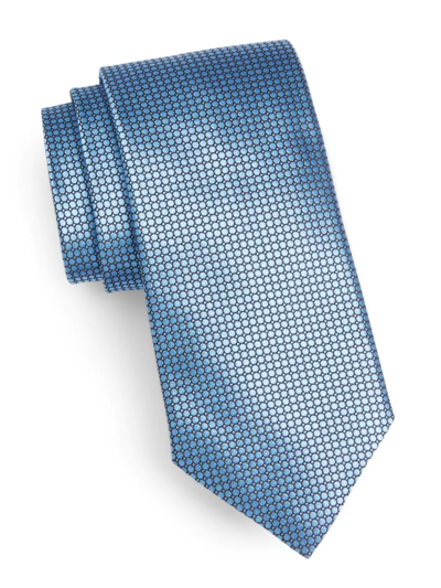 Zegna Quadri Colourati Tie In Blue