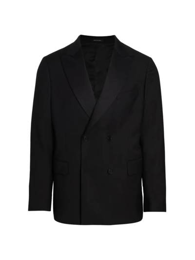 Saks Fifth Avenue Slim-fit Double Breasted Dinner Jacket In Moonless Night