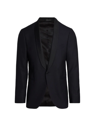Saks Fifth Avenue Collection Floral Medallion Dinner Jacket In Moonless Night Navy
