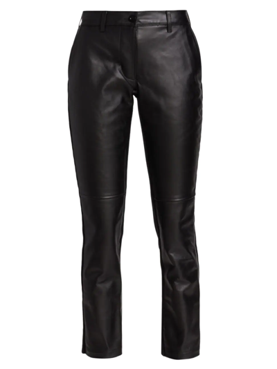 【sacai】2025aw Faux Leather Pants Sacai Mixed-media Leather Knit Back Pants In Black | ModeSens
