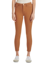 Jen7 Mid-rise Coated Ankle Skinny Jeans In Amber
