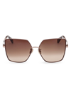 Max Mara Natalia 60mm Butterfly Sunglasses In Brown