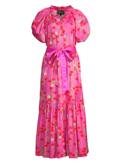 Cynthia Rowley Saratoga Floral Dress In Pink