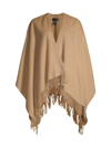 RAG & BONE WOMEN'S CASHMERE FRINGE-TRIM PONCHO