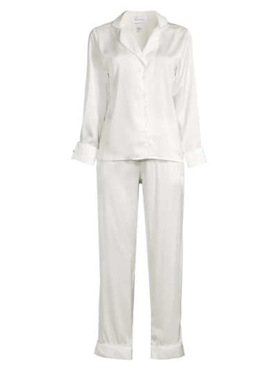 Averie Sleep Two-piece Bianca Pajama Set In White