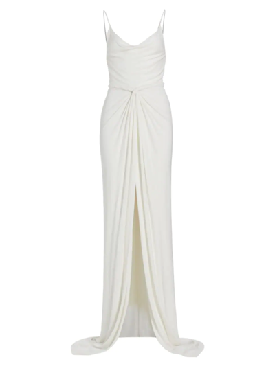 Jason Wu Collection Knotted Jersey Column Gown In Chalk