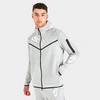 Nike Men's  Sportswear Tech Fleece Graphic Full-zip Hoodie In Dark Grey Heather/white