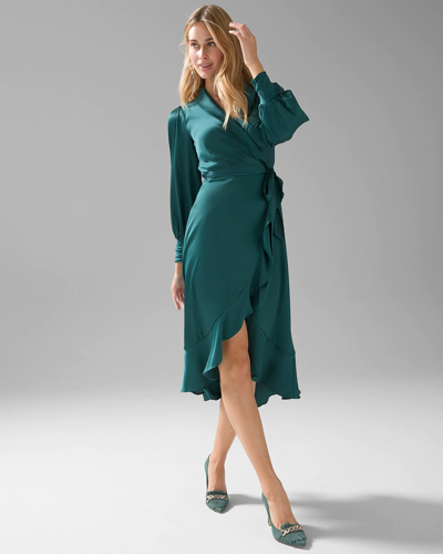 navy blue dress for baby girl Petite Asymmetric Trench Midi Dress main image 0