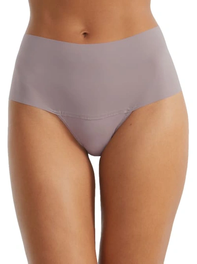 Hanky Panky Breathe High-waist Thong In Evening Grey