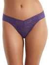 Hanky Panky Daily Lace Original Rise Thong In Cassis