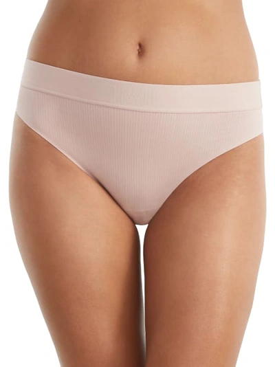 Wolford Beauty Cotton Cheeky Bikini In Powder Pink