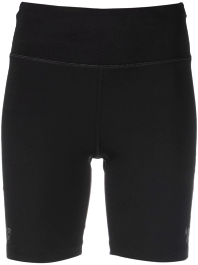 More Joy Logo-print Cycling Shorts In Schwarz