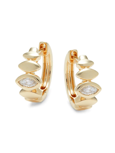Saks Fifth Avenue Women's 14k Yellow Gold & 0.15 Tcw Diamond Huggie Earrings