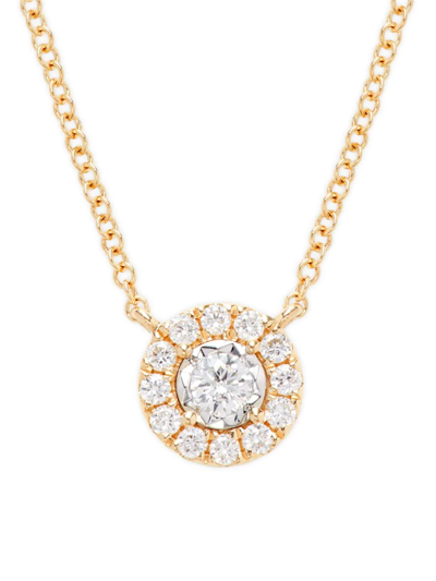 Saks Fifth Avenue Women's 14k Yellow Gold & 0.20 Tcw Diamond Pendant Necklace