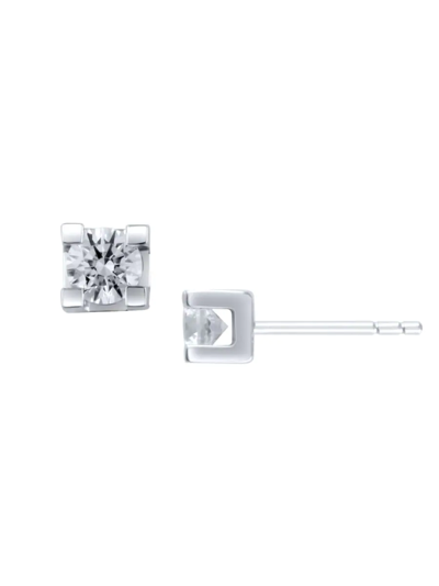 Saks Fifth Avenue Women's 14k White Gold & Natural Diamonds Stud Earrings