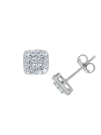 Saks Fifth Avenue Women's 14k White Gold & 0.50 Tcw Diamond Stud Earrings