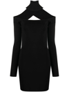 Gauge81 Black Jerez Off-shoulder Long Sleeve Mini Dress In Black