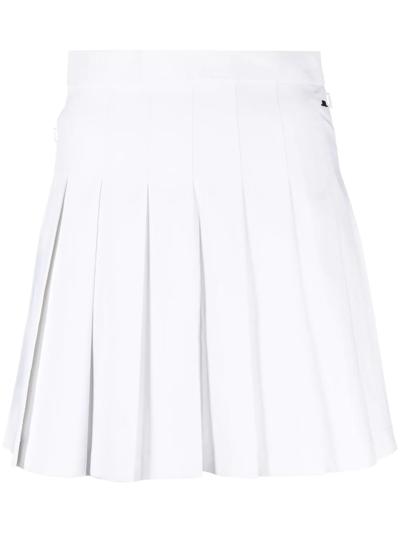 J. Lindeberg White Adina Pleated Golf Mini Skirt