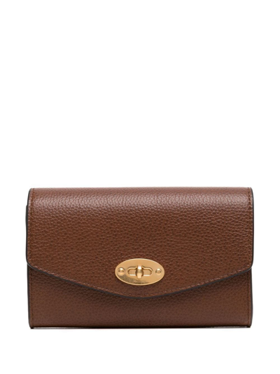 Mulberry Darley Medium Leather Wallet In Oxblood (red)