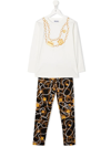 MOSCHINO TOY NECKLACE T-SHIRT & LEGGINGS SET