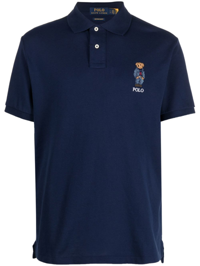 Polo Ralph Lauren Short-sleeve Cotton Polo Shirt In Blue