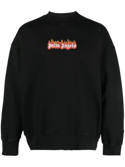 Palm Angels Sweatshirts In Black