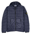 STONE ISLAND JUNIOR COMPASS-LOGO QUILTED JACKET