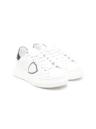 Philippe Model Kids' Temple Lace-up Sneakers In White