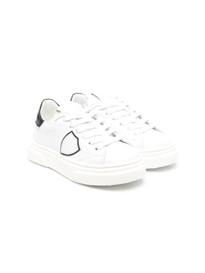 Philippe Model Teen Temple Low-top Leather Sneakers In White
