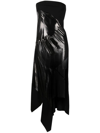 MUGLER ASYMMETRIC SHEER-PANEL DRESS