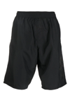 Shop Balmain Logo-print Swim Shorts In Black