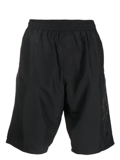 Balmain Logo-print Swim Shorts In Black