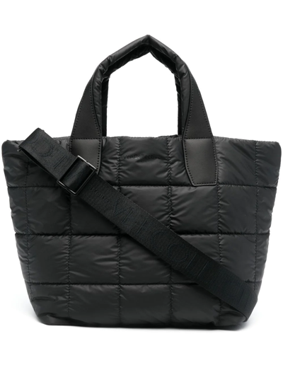 Veecollective Porter Shopper Small Tote Bag In Matt Black Matbla