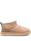 Ugg 10mm Classic Ultra Mini Shearling Boots In Neutrals