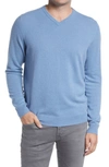 Nordstrom V-neck Cashmere Sweater In Blue Riviera