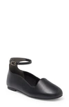 Bc Footwear Found You Ankle Strap Flat In Black Faux Leather