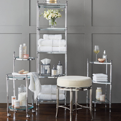 Frontgate Bath Storage Collection In Brushed Nickel