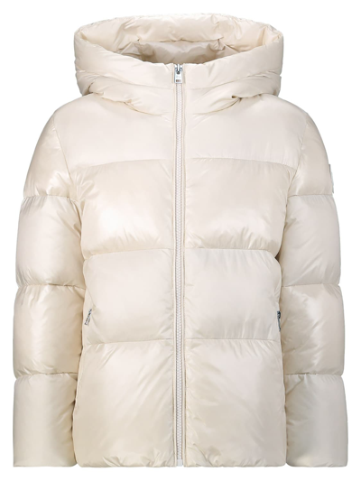 Woolrich Kids Down Jacket For Girls In Offwhite