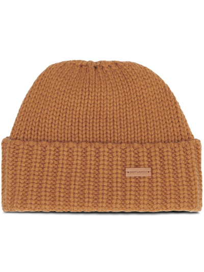 Saint Laurent Bonne Maille Cashmere Beanie In Brown